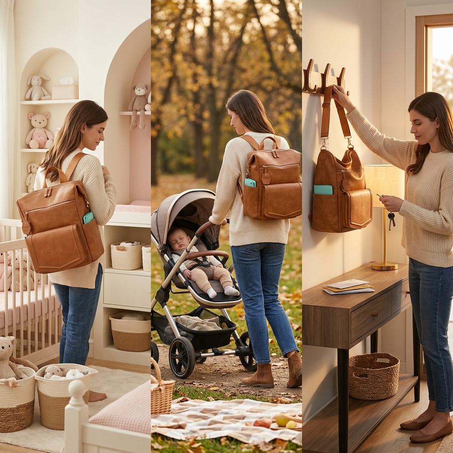 MOMINSIDE Hobo Backpack in lifestyle setting