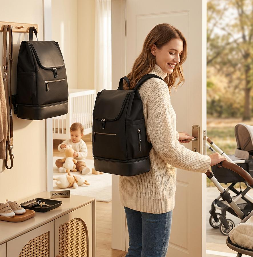 MOMINSIDE Double Layer Bag in lifestyle setting